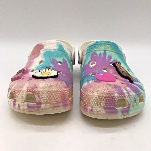 Crocs Iconic Comfort Clogs Unisex Childs C 13 Pastel Waterproof Sandals Jibbitz - Picture 2 of 11